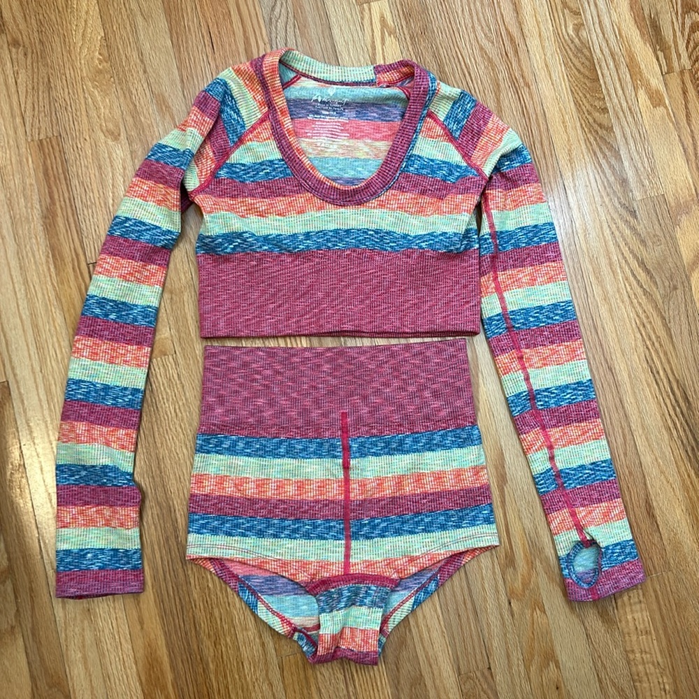 NEW Free People Movement crop top and shorts set.